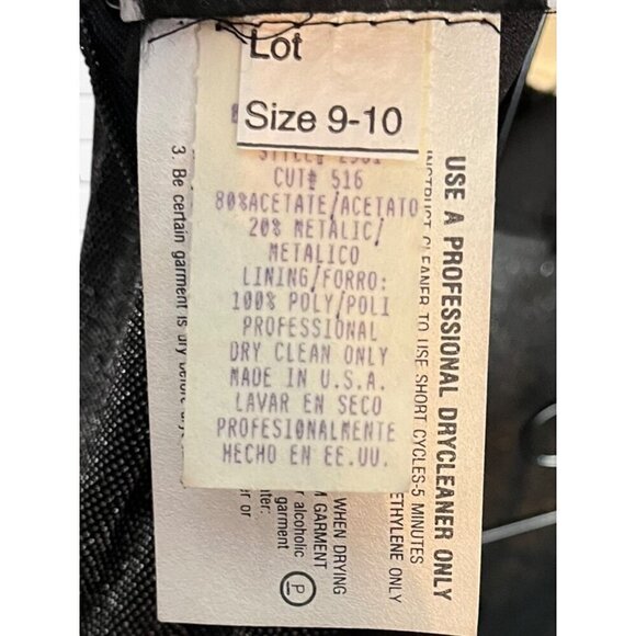 Betsey & Adam Women's Size 9/10 High Neck Semi Formal Metallic Maxi Dress Cutout - Picture 9 of 9